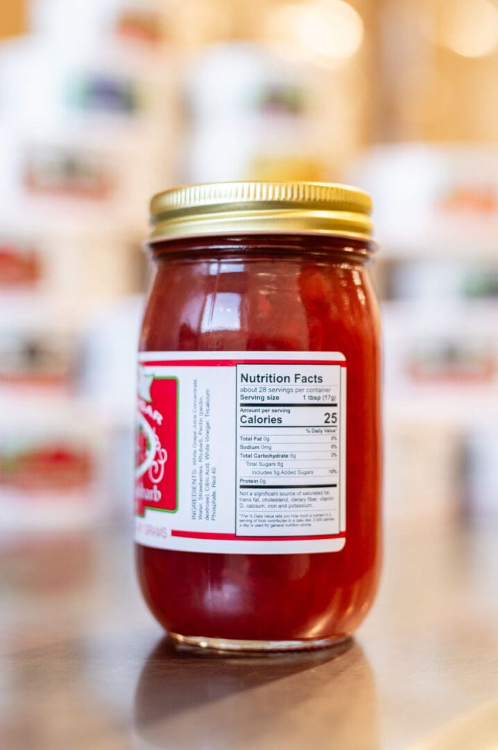 Reduced Sugar Strawberry Rhubarb Conserves